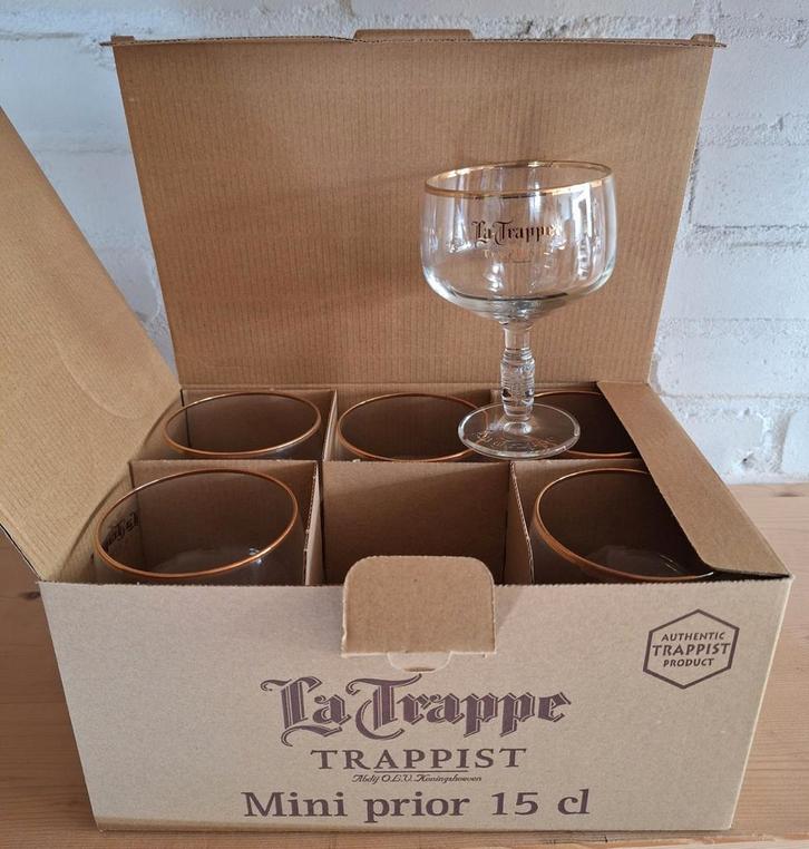 14 x 6 la trappe proefglaasjes x 0.15CL  mini prior, Verzamelen, Biermerken, Zo goed als nieuw, Flesje(s), La Trappe, Ophalen of Verzenden