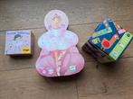 Djeco puzzel en domino + Haba ballerina spel, Ophalen, 10 tot 50 stukjes, Gebruikt