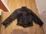 Stoere leren jas met franjes XXL, Overige merken, Dames, Jas | leer, Ophalen of Verzenden