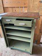 Metalen gereedschapskar met lades en kast, Ophalen, Gebruikt