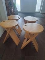 4 Vintage Design Krukken Suzy - Adrian Reed, Huis en Inrichting, Krukjes, Ophalen of Verzenden, Gebruikt, Hout
