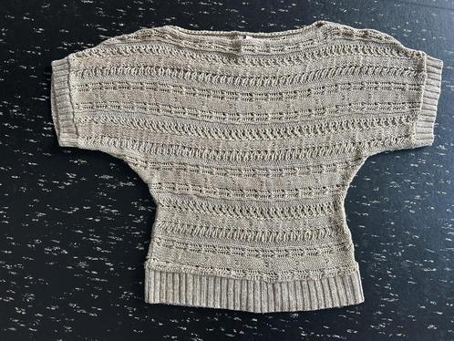 Gebreide zomerse beige stradivarius top maat S, Kleding | Dames, Tops, Gedragen, Maat 36 (S), Beige, Korte mouw, Verzenden