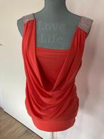 Top/hemdje met zilverkleurige banden, Maat 38/40 (M), Overige kleuren, Ophalen of Verzenden, Zonder mouw