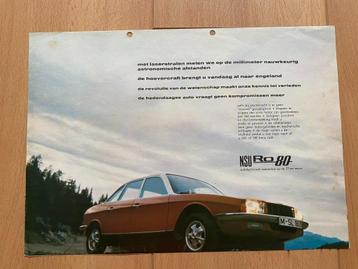 NSU RO 80  -  Folder - Brochure  beschikbaar voor biedingen