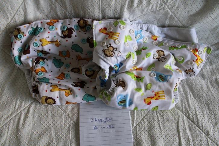 wasbare luiers 2 x happy flute All-in-one, Kinderen en Baby's, Overige Kinderen en Baby's, Gebruikt, Ophalen of Verzenden