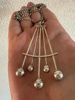 M087/Zilveren prachtige Vintage SPACE AGE Stijl ketting, Gebruikt, Verzenden, X, Zilver
