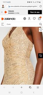 Gala Jurk Mascara - Gouden Pailletten, Ophalen of Verzenden, Zo goed als nieuw, Paars, Onder de knie