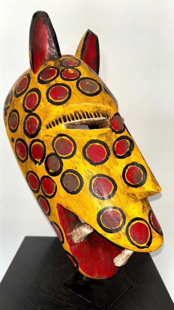 240350 Afrikaans Bozo leeuwen marionet masker uit Mali, Antiek en Kunst, Kunst | Niet-Westerse kunst, Ophalen of Verzenden