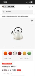 Nieuwe Le Creuset Fluitketel Wit 1.6L in Verpakking, Ophalen of Verzenden, Nieuw
