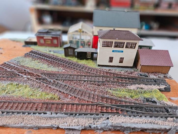 H0 Modelbaan met gebouwen en groentekas, Hobby en Vrije tijd, Modeltreinen | H0, Ophalen