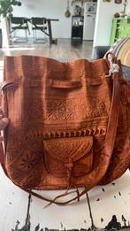 💼🎒Handgemaakte kameelleren schoudertas uit Marokko, Gebruikt, Bruin, 40 tot 50 cm, Ophalen of Verzenden