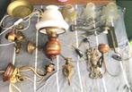 5 oude en of antieke lampen en 1 kandelaar, Ophalen