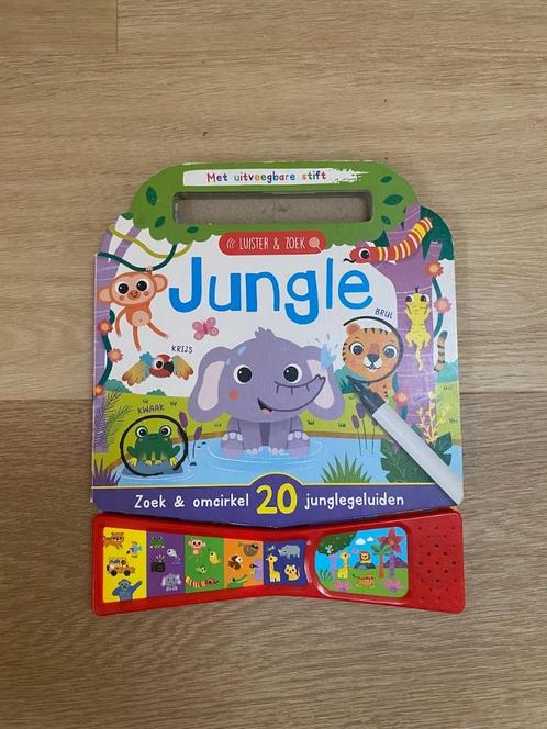 Z.g.a.n. Geluidenboekje Jungle - luister & zoek boek, Boeken, Kinderboeken | Baby's en Peuters, Zo goed als nieuw, 3 tot 4 jaar