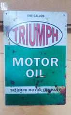 Triumph Motor Oil Metalen Bord - 20x30cm, Ophalen of Verzenden, Gebruikt