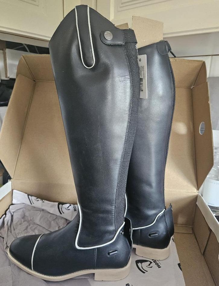 Z.G.A.N. HORKA MASTER BLACK/WHITE RIJLAARZEN, MAAT 39 N, Dieren en Toebehoren, Paardrijkleding, Zo goed als nieuw, Dames, Kinderen