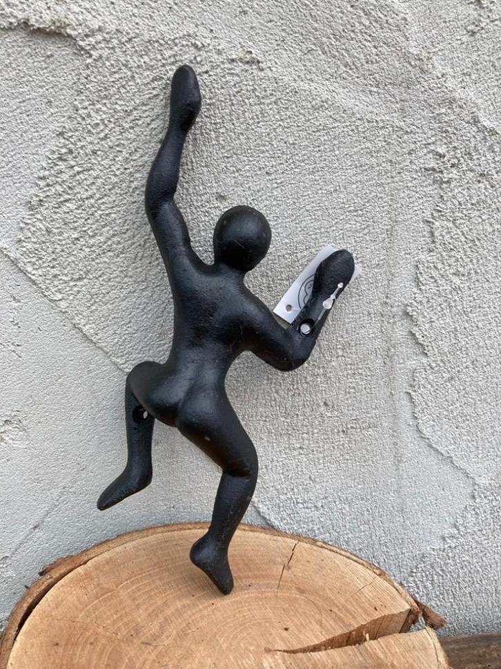 GIETIJZEREN KLIMMANNETJE NIEUW, Tuin en Terras, Tuinwanddecoratie, Nieuw, Ophalen of Verzenden