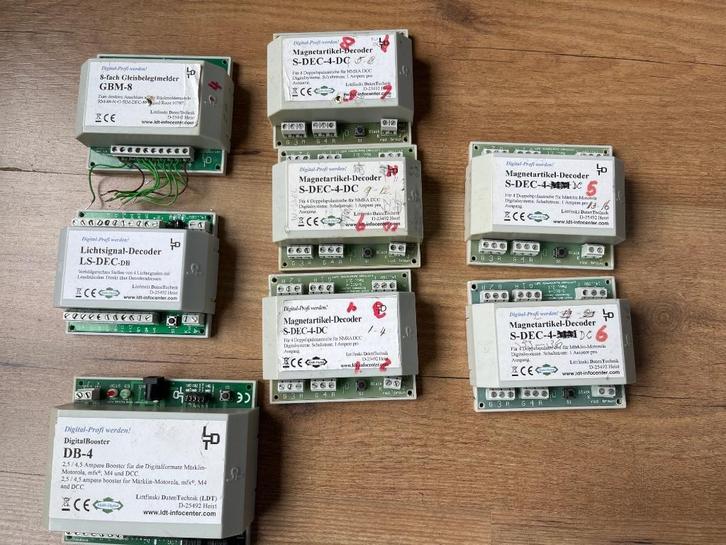 8x LTD Decoders zie omschrijving, Hobby en Vrije tijd, Modeltreinen | H0, Zo goed als nieuw, Transformator of Voeding, Gelijkstroom of Wisselstroom