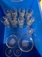 theeglazen 17x plus nest glazen schaaltjes 4 stuks zie foto, Ophalen, Glas of Glazen, Gebruikt, Glas