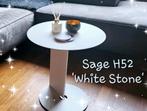 Sentimo bijzettafel van staal.. Model Sage H52 White Stone., Ophalen, Minder dan 55 cm, Metaal of Aluminium, Rond