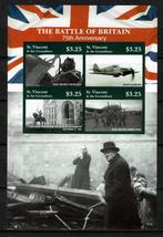 ST VINCENT PF BLOK WO2 MILITAIRE LUCHTVAART WW2  VLIEGTUIGEN, Ophalen of Verzenden, Postfris, Vliegtuigen