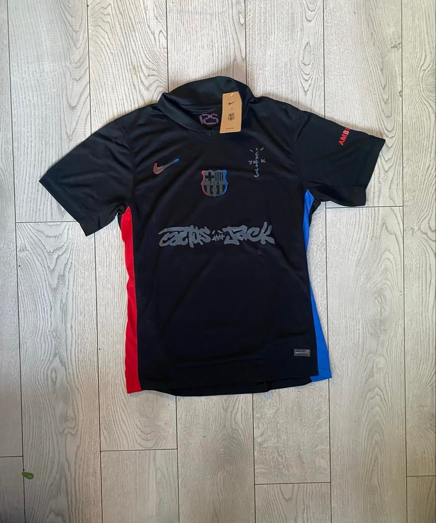 Nieuw FC Barcelona x Travis Scott shirt, Kleding | Heren, T-shirts, Ophalen of Verzenden, Nieuw, Overige maten, Zwart