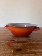 Vergiet - emaille - oranje - vintage, Ophalen of Verzenden
