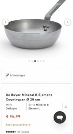 DeBuyer Mineral B Black hapjespan wok 28cm carbonsteel NIEUW, Overige materialen, Nieuw, Ophalen of Verzenden, Keramische plaat