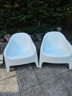 2 stuks SKARPÖ Fauteuil IKEA wit, Ophalen, Zo goed als nieuw, Kunststof, Stapelbaar