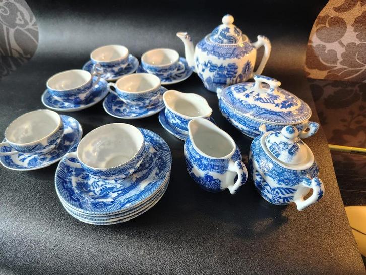 Blue Willow kinderservies, poppenservies, Antiek en Kunst, Antiek | Servies los, Ophalen