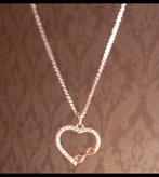 Echte zilveren ketting met hanger Hart Infinity, nieuw, Met hanger, Nieuw, Ophalen of Verzenden, Zilver