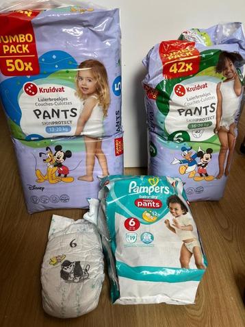 Luierbroekjes luiers Kruidvat en pampers pants maat 6 en 5 beschikbaar voor biedingen