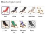 Strandstoel + kussen inklapbaar houten frame GRATIS BEZORGD!, Verzenden, Nieuw, Overige typen