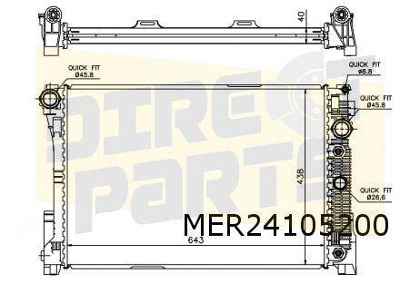 Mercedes C/CLS/E/GLK radiateur OES! A2045003103, Auto-onderdelen, Motor en Toebehoren, Mercedes-Benz, Nieuw, Verzenden