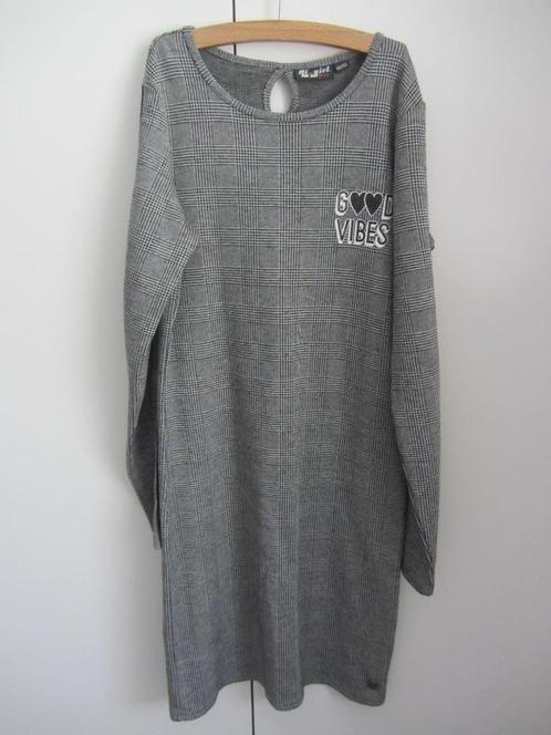 Grijs geruite jurk Ai-girl maat 146-152, Kinderen en Baby's, Kinderkleding | Maat 146, Zo goed als nieuw, Meisje, Jurk of Rok