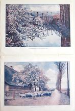Mooi ingekleurde landschapjes. Lente 1928, Verzenden, Minder dan 50 cm, Schilderij, Minder dan 50 cm
