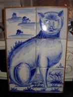 TEGEL TABLEAU VAN EEN POES, Antiek en Kunst, Ophalen