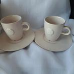 DOUWE EGBERTS kopjes met schoteltjes (acru), 2 stuks, Huis en Inrichting, Keuken | Servies, Overige materialen, Ophalen of Verzenden