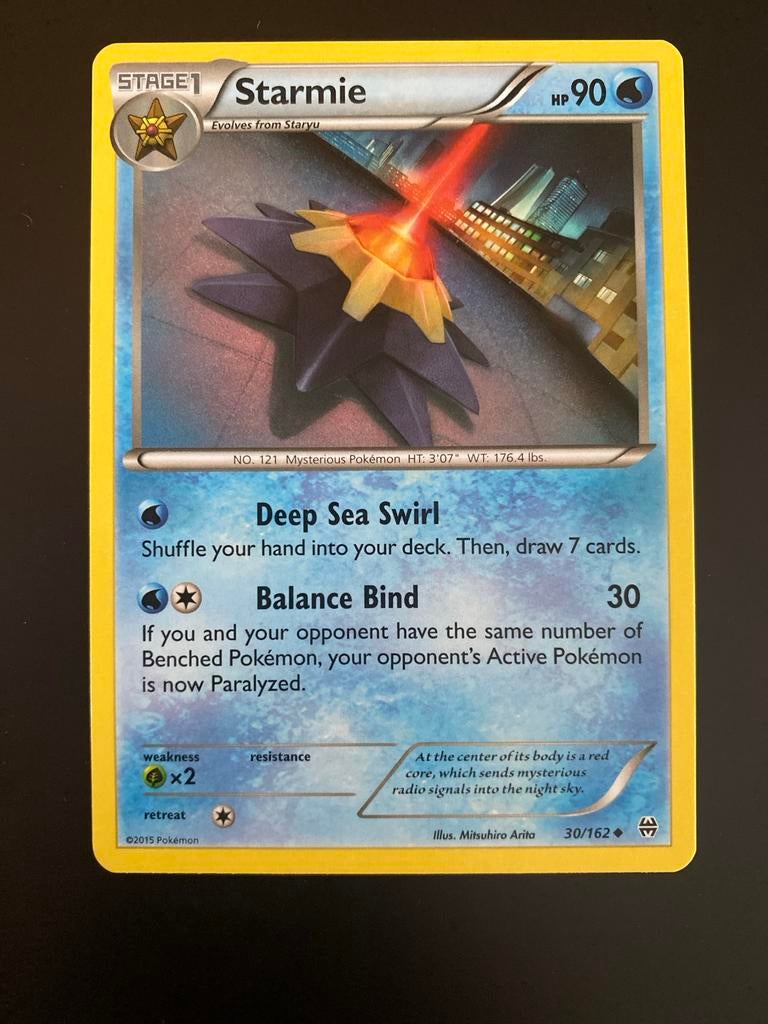 Starmie 30/162 Pokémon XY BreakThrough Mint Packfresh, Ophalen of Verzenden, Zo goed als nieuw, Losse kaart