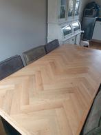 Eettafel eiken visgraat  200x100 cm, Huis en Inrichting, Tafels | Eettafels, Ophalen, 100 tot 150 cm, Eikenhout, 200 cm of meer