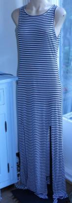 Maxi jurk gestreept blauw/wit - maat L, Maat 38/40 (M), Blauw, Ophalen of Verzenden, Zo goed als nieuw