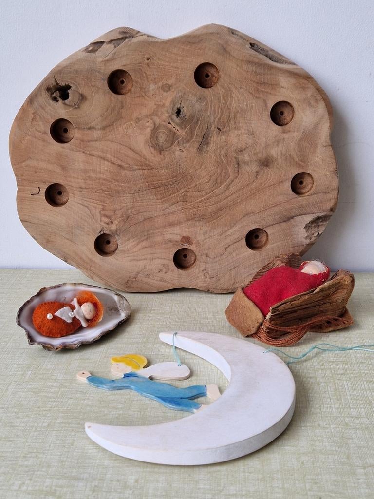 Vintage antroposofische seizoenstafel set jaarring de noest, Ophalen of Verzenden, Zo goed als nieuw