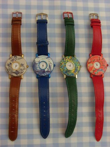 Oilily horloge horloges met leren bandjes o.a. Delfts blauw beschikbaar voor biedingen