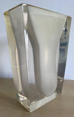 Vintage LUCITE perspex design blokvaas vaas, Verzenden