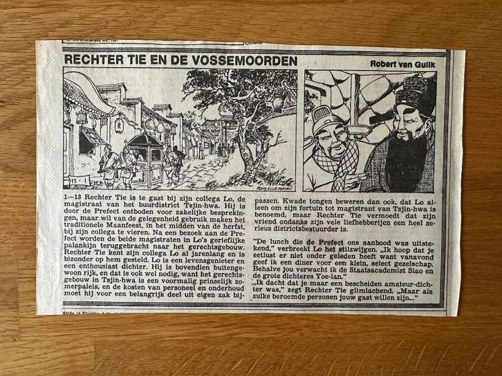 Rechter Tie krantenstrip nr. 13 – Algemeen Dagblad (1981), Verzamelen, Stripfiguren, Ophalen