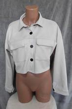 Nieuw! Stoer suede crop jasje creme mt M, Ophalen of Verzenden, Zo goed als nieuw, Maat 38/40 (M), Beige
