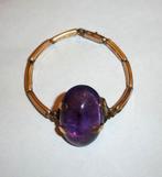 Armband Amethist verguld, Sieraden, Tassen en Uiterlijk, Armbanden, Overige materialen, Gebruikt, Verzenden, Paars