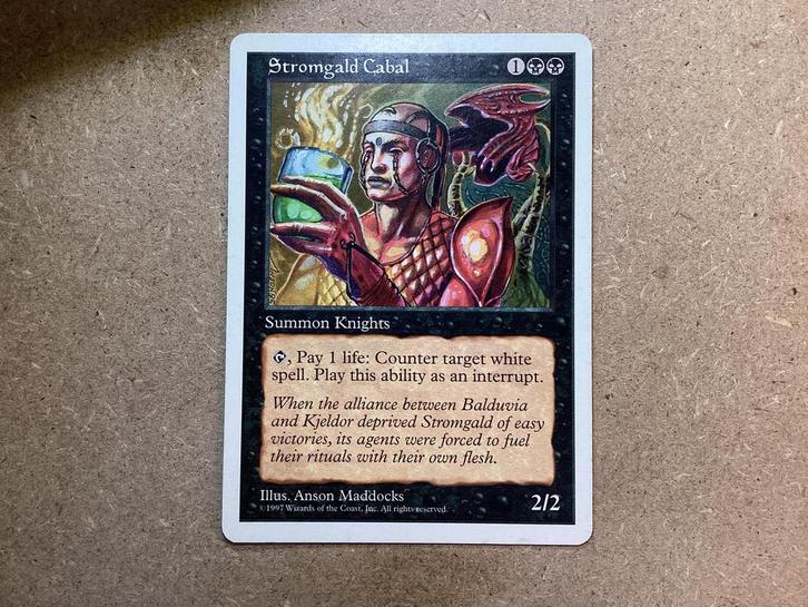 1x Stromgald Cabal (Excellent), Hobby en Vrije tijd, Verzamelkaartspellen | Magic the Gathering, Zo goed als nieuw, Losse kaart