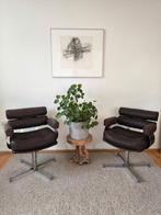 Vintage jaren 70 kappersstoelen fauteuils, Huis en Inrichting, Fauteuils, Ophalen, Gebruikt, Minder dan 75 cm, 50 tot 75 cm