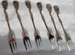 6 Massief  800 zilver taartvorken Duitsland Rococo, Ophalen of Verzenden, Zilver