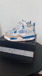 Jordan 4 retro off white/military blue, Kleding | Heren, Schoenen, Ophalen, Zo goed als nieuw